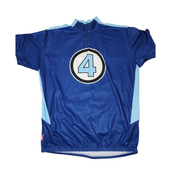 Marvel Purehero Fantastic Four Cycling Jersey XL Blue & Light Blue - Picture 1 of 7